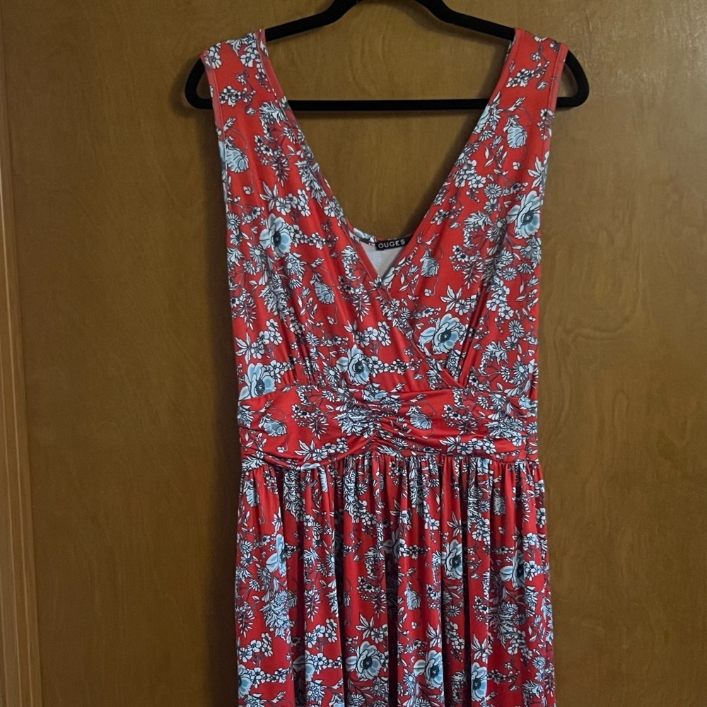 Ouges Red Floral Maxi Dress - image 3